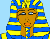 Disegno Tutankamon pitturato su beatrice