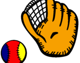 Disegno Guanto da baseball e pallina pitturato su davide b