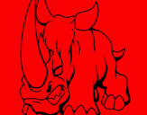 Disegno Rinoceronte II pitturato su GOKU-SUPER-SAYAN