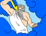 Disegno Zeus pitturato su mikele