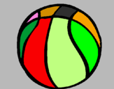 Disegno Pallone da pallacanestro pitturato su pallacanestro
