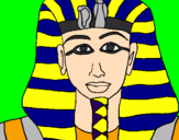 Disegno Tutankamon pitturato su Margherita
