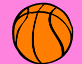 Disegno Pallone da pallacanestro pitturato su federica