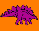 Disegno Stegosaurus  pitturato su Luigi B.