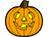 Disegno Zucca IV pitturato su halloween pumpkin