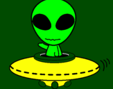 Disegno Alieno pitturato su mirko9000