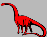 Disegno Mamenchisauro  pitturato su DARIO