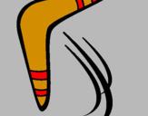 Disegno Boomerang pitturato su sissi