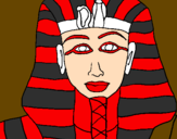 Disegno Tutankamon pitturato su Francesca