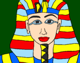 Disegno Tutankamon pitturato su bea c.