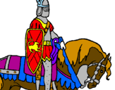 Disegno Cavaliere a cavallo pitturato su fgbfhft