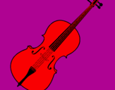 Disegno Violino pitturato su miriam