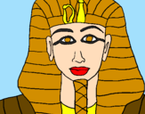 Disegno Tutankamon pitturato su dani davi