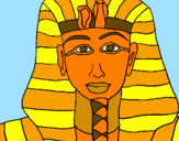 Disegno Tutankamon pitturato su franz