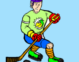 Disegno Giocatore di hockey su ghiaccio pitturato su angelogiovanni