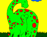 Disegno Dinosauri pitturato su EMMA