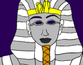 Disegno Tutankamon pitturato su giacomo di brescia