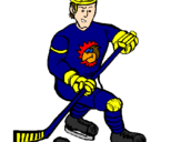 Disegno Giocatore di hockey su ghiaccio pitturato su vyiuuioi
