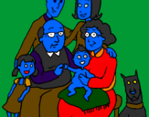 Disegno Famiglia pitturato su NEIDIRI DI AVATAR
