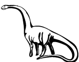 Disegno Mamenchisauro  pitturato su piccolo granchietto