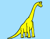 Disegno Branchiosauro  pitturato su alessandro