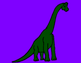 Disegno Branchiosauro  pitturato su iry