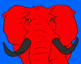 Disegno Elefante africano pitturato su asia