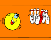 Disegno Boccia da bowling  pitturato su federico