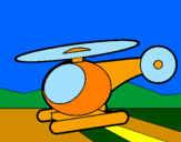Disegno Piccolo elicottero pitturato su gughi