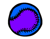 Disegno Palla da baseball  pitturato su pallina