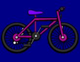 Disegno Bicicletta pitturato su SOFIA 