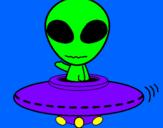 Disegno Alieno pitturato su alessia