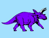Disegno Triceratops pitturato su lorenzo