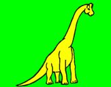 Disegno Branchiosauro  pitturato su aurora