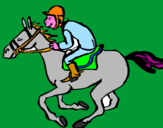 Disegno Corsa di cavalli  pitturato su diego  milito