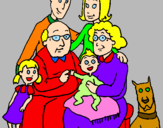 Disegno Famiglia pitturato su VITTORIA-FABRIZIO