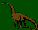 Disegno Mamenchisauro  pitturato su NOEMI