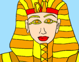 Disegno Tutankamon pitturato su VITTORIA-FABRIZIO