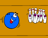 Disegno Boccia da bowling  pitturato su xs francesco dj