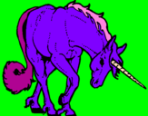 Disegno Unicorno brado  pitturato su SONIA