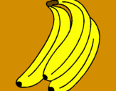 Disegno Banane  pitturato su luca