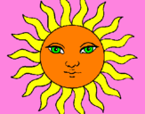 Disegno Sole  pitturato su ELONORA  SIGONA