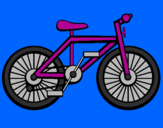 Disegno Bicicletta pitturato su serena percuoco 4a