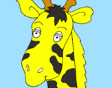 Disegno Muso di giraffa pitturato su francesco