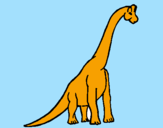 Disegno Branchiosauro  pitturato su uffggfgjvjvbkffjtyohlg