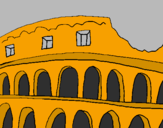 Disegno Colosseo pitturato su letizia
