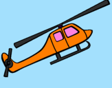 Disegno Elicottero giocattolo pitturato su marco pio