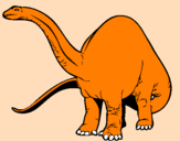Disegno Branchiosauro II pitturato su DINA