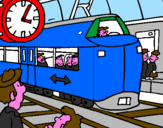 Disegno Stazione delle ferrovie  pitturato su Kuccekko