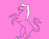 Disegno Unicorno pitturato su giangia